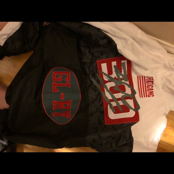 gloyalty pullover jacket orange